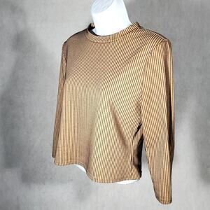SWEET RAIN Long Sleeve Crop Top Woman's Size L